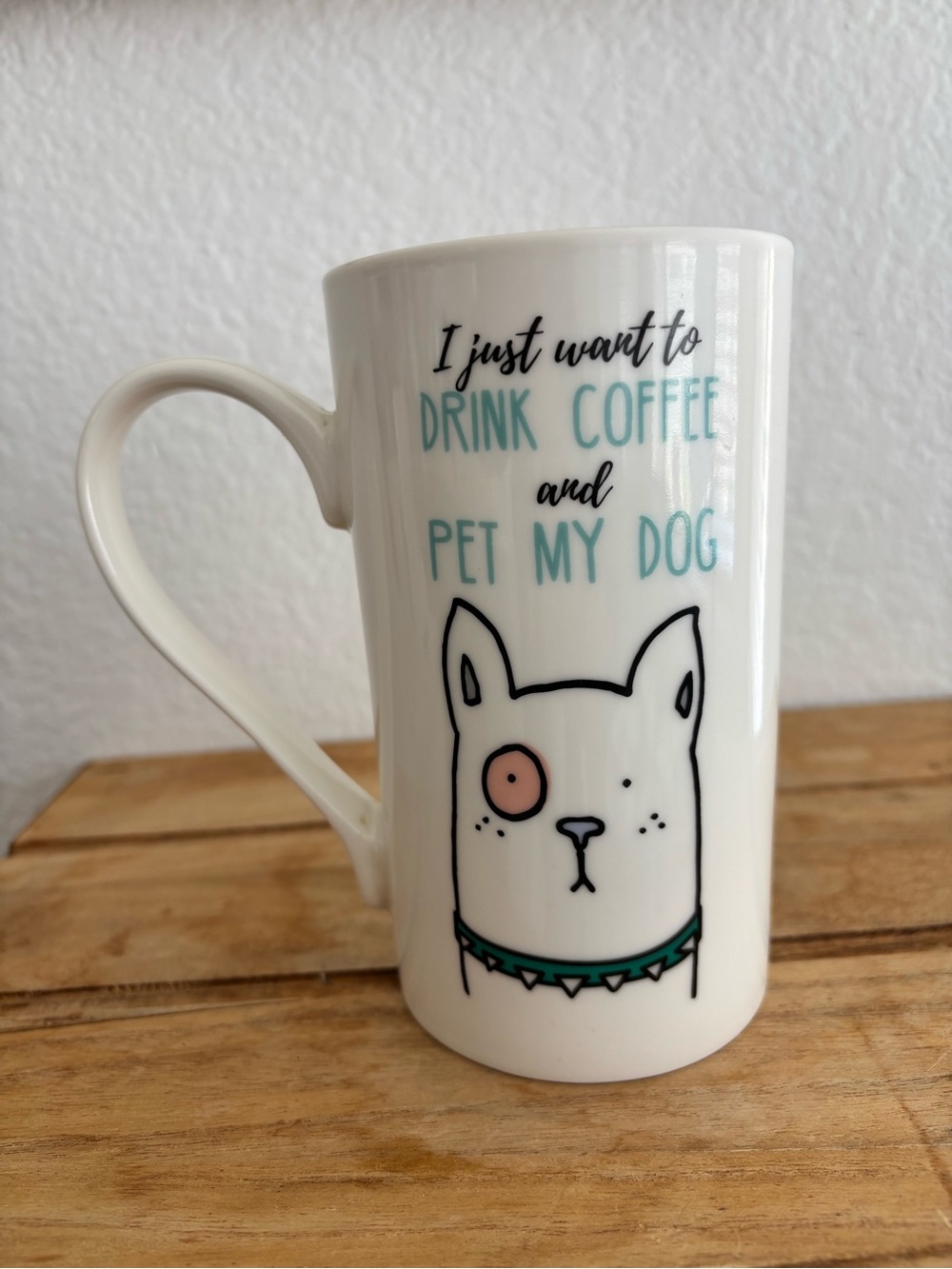 Clay Art Dog Coffee Mug 20 oz Jumbo Tall Ceramic Latte Tea Cup Pet Lover Gift